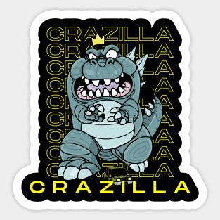 Godzilla / Crazilla Sticker